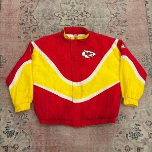 Vintage 90s Kansas City Chiefs Authentic Pro Line Apex One Puffer Size XL Retro